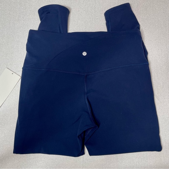 Lululemon Align High Rise Pant Ruched Waist Leggings True Navy Blue 14 NWT - Picture 9 of 12